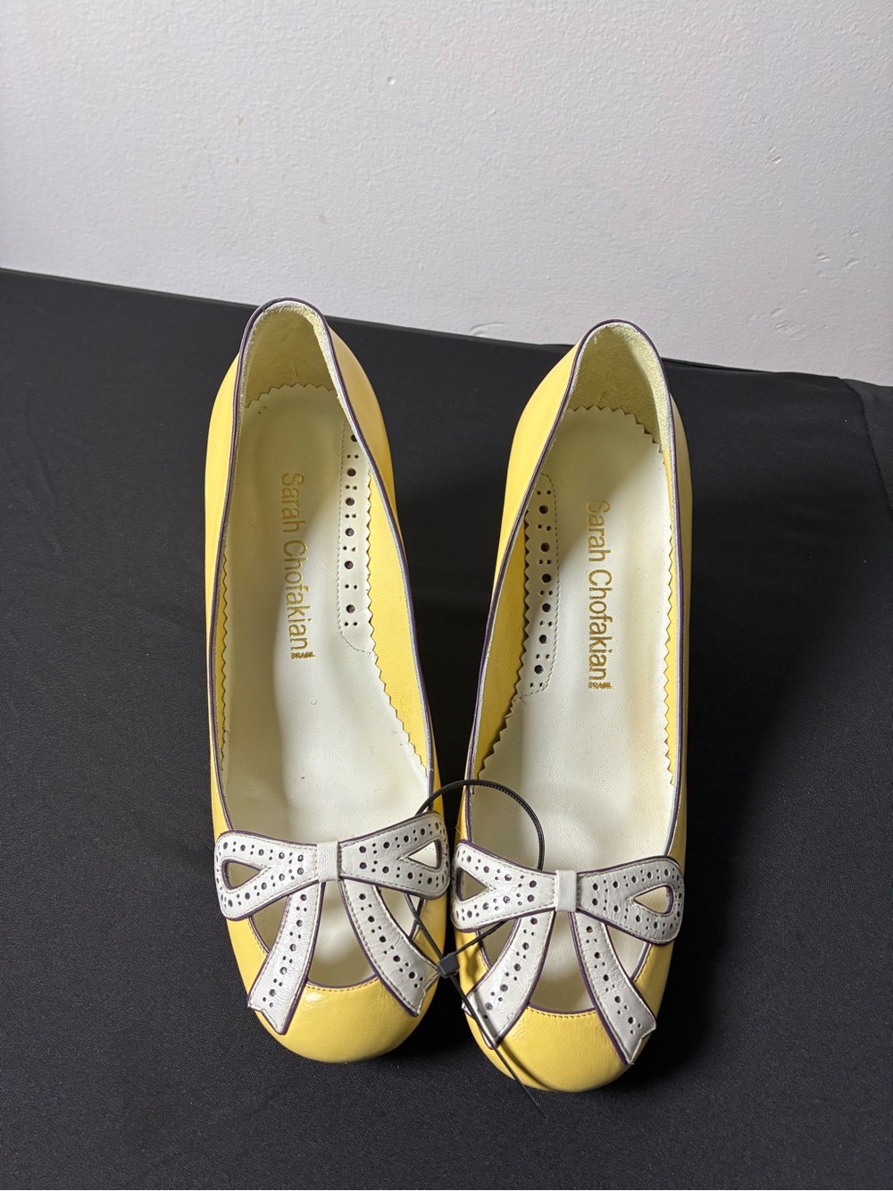 Yellow Bow Ballet Flats